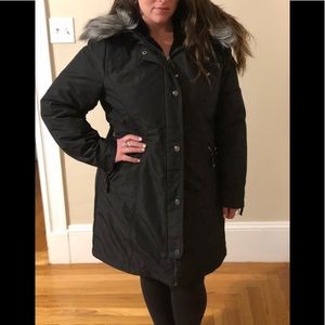 Chinese Laundry Winter Jacket with Faux Fur hood